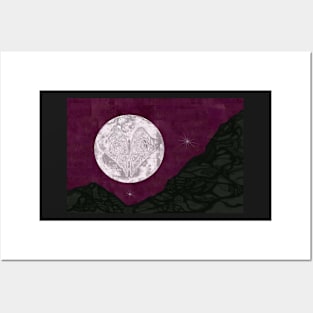 "Flying Free Moon" art design products Posters and Art